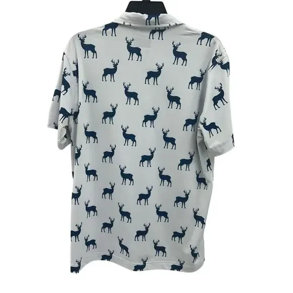 Waggle Men’s Kentucky Buck Print Polo - Picture 2 of 2